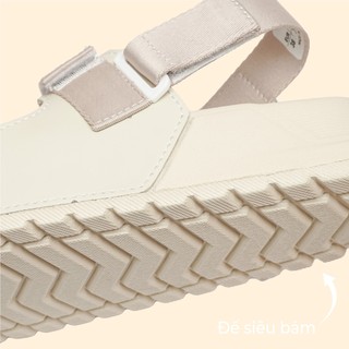 [TẶNG VỚ BAMBOO TỪ 1/7] Dép Sandal Nữ SANDANI Đế Cao Chống Trơn - Đi Học, Êm Chân, Màu Be - BẢO HÀNH 1 NĂM
