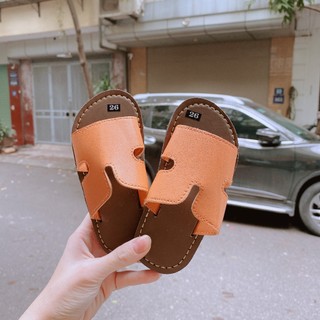 Dép Lê Da Trơn Đế Khâu Cho Bé Trai K237