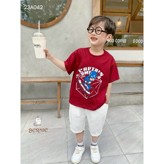 Áo phông bé trai in hinh siêu nhân 1-6 tuổi (8-25kg) N0088