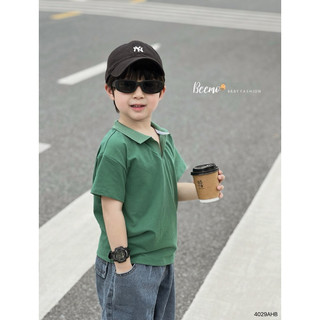 Áo polo cộc tay bé trai phong cách hàn quốc chất cotton thoáng mát mặc đi học đi chơi 1-6t (9-25kg) N0089 BUNNYKIDS