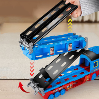 Đồ Chơi Tàu Hỏa Train Thomas Hotwheels Cho Bé Biến Hình Xe Vận Chuyển Ô Tô Cỡ Lớn Cao Cấp Tặng Kèm 6 Xe Nhỏ Và Bệ Phóng