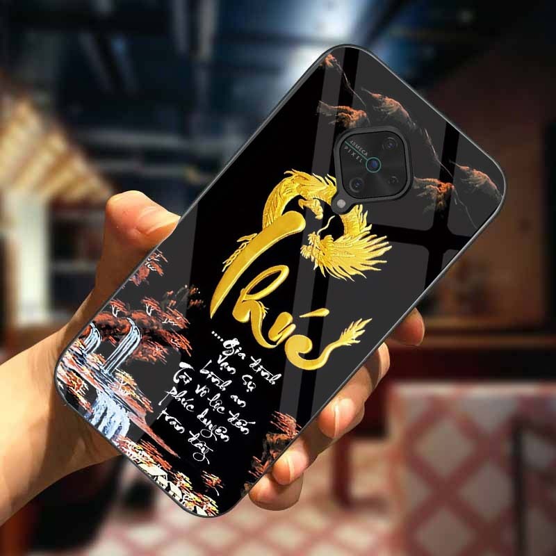 Ốp Lưng VIVO S1 PRO Mặt Lưng Kính Cường Lực In 3D Cao Cấp