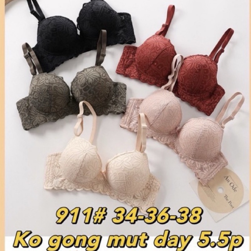 ÁO LÓT REN HOA ĐỆM DÀY 5,5cm NÂNG NGỰC 911