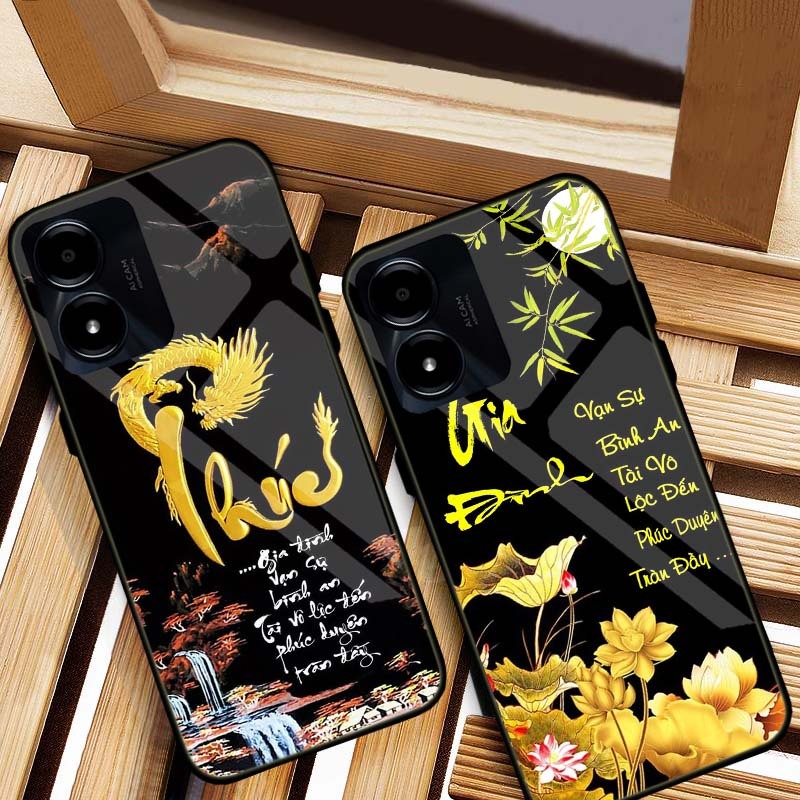 Ốp Lưng VIVO Y02S, Y22, Y22S, Y16, Y55 2022 Mặt Lưng Kính Cường Lực In 3D Cao Cấp
