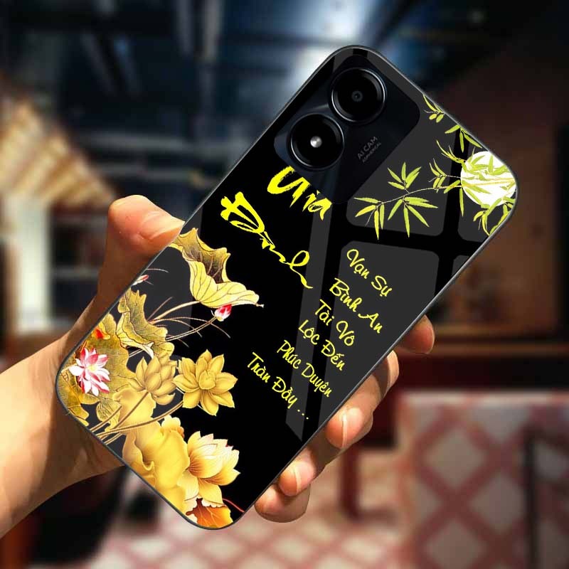 Ốp Lưng VIVO Y02S, Y22, Y22S, Y16, Y55 2022 Mặt Lưng Kính Cường Lực In 3D Cao Cấp