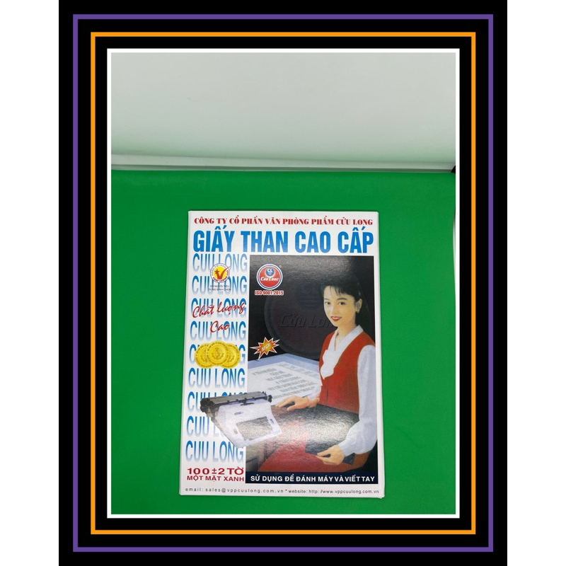 GIẤY THAN CỬU LONG XANH KHỔ A4, HÀNG CHÍNH HÃNG CỬU LONG - VPP QUỐC HUY