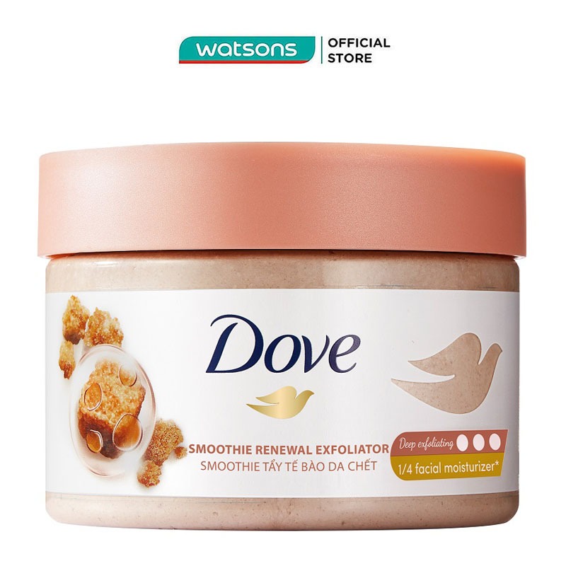 Tẩy Tế Bào Chết Dưỡng Ẩm Toàn Thân Dove Đường Nâu và Hương Dừa 298g/280g