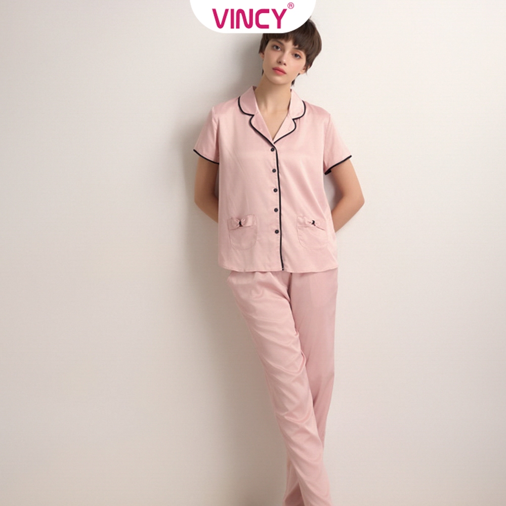 Ảnh Bộ Đồ Satin Dài Nữ Vincy BSD034W11 3
