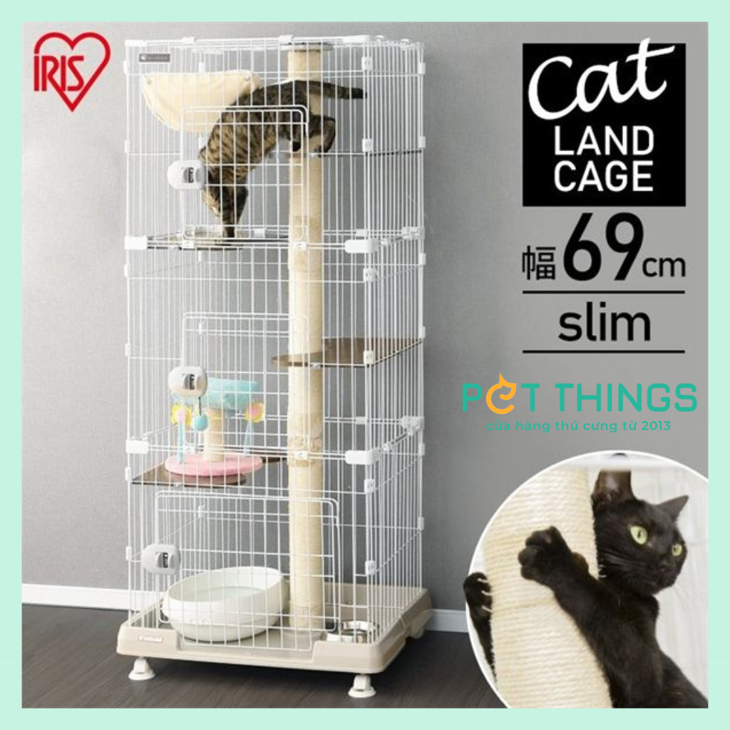 Chu ng Meo IRIS 5 T ng Cat Land Cage Slim 69 169cm Shopee Vi t Nam