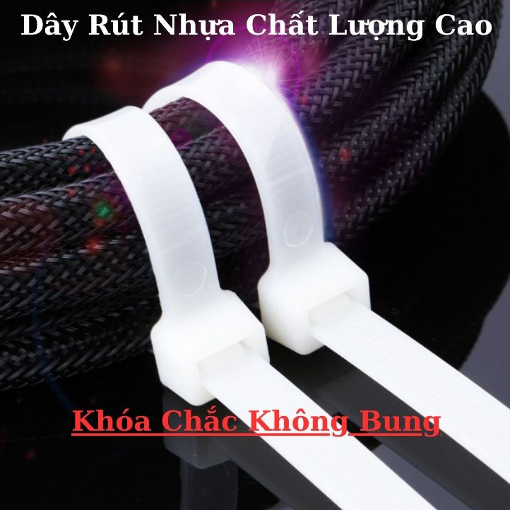 Dây Rút Nhựa Trắng 1Kg, Dây Thít Chất Lượng Cao Khóa Chắc Không Bung ...