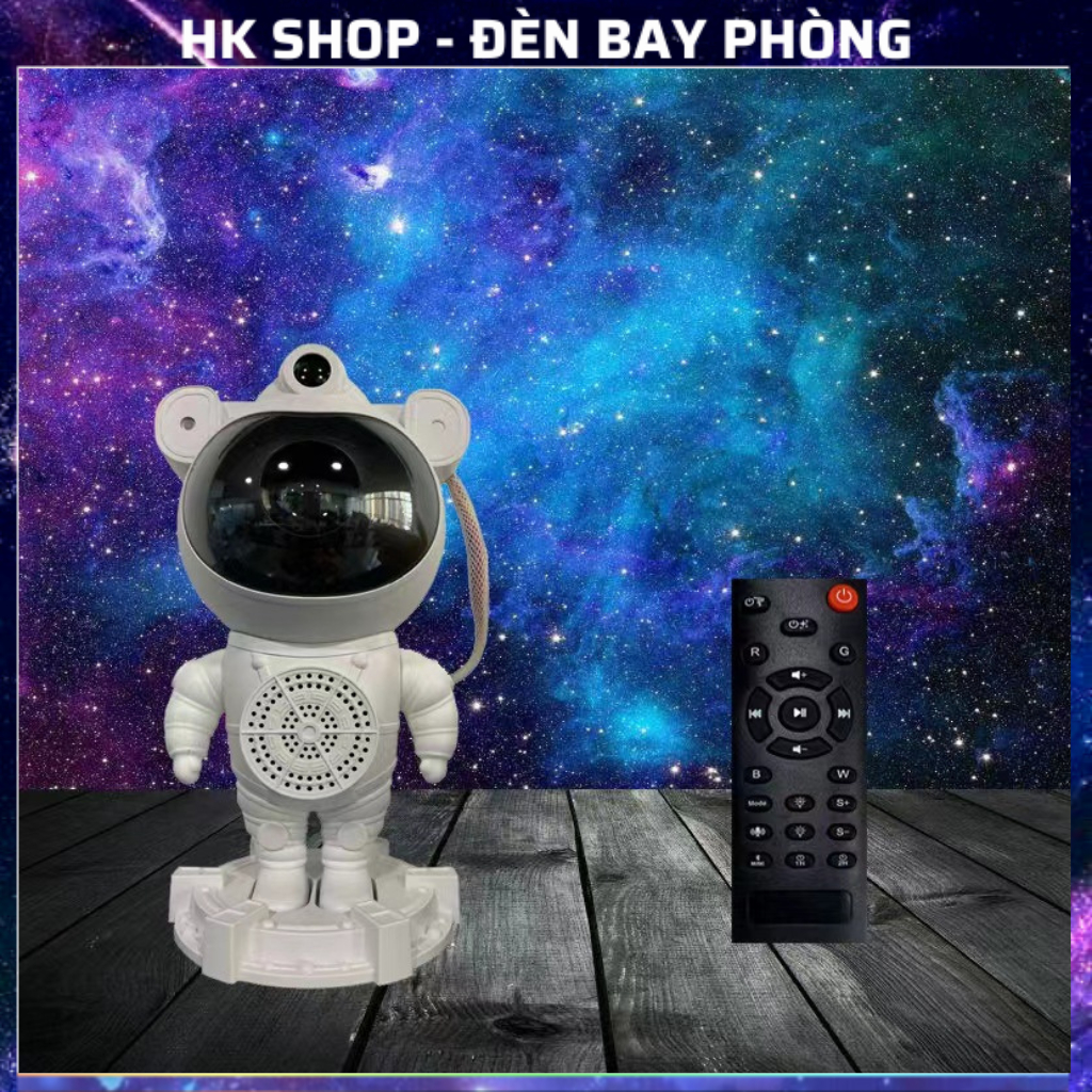 Đèn Phi Hành Gia Chiếu Mây Trăng Sao Loa Bluetooth Nháy Theo Nhạc Decor Phòng Ngủ Phòng Thiên Hà Có Laser Mẫu 2024