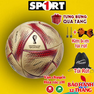 Quả bóng đá wc22 (Chung kết) Size 5, bóng đá đúc WC mẫu mới nhất + Tặng kim bơm, túi lưới ,Bảo Hành 12 Tháng