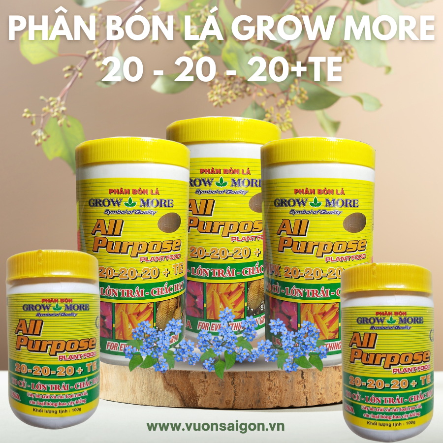 Phân bón lá Grow More 20 20 20+TE 5