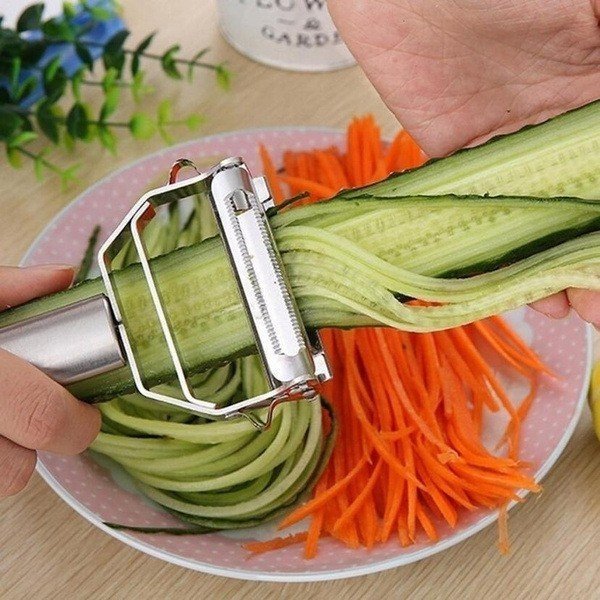 Nạo Rau Củ INOX Cao Cấp Đa Năng 2 in 1 (Nạo củ quả và bào sợi tiện lợi)
