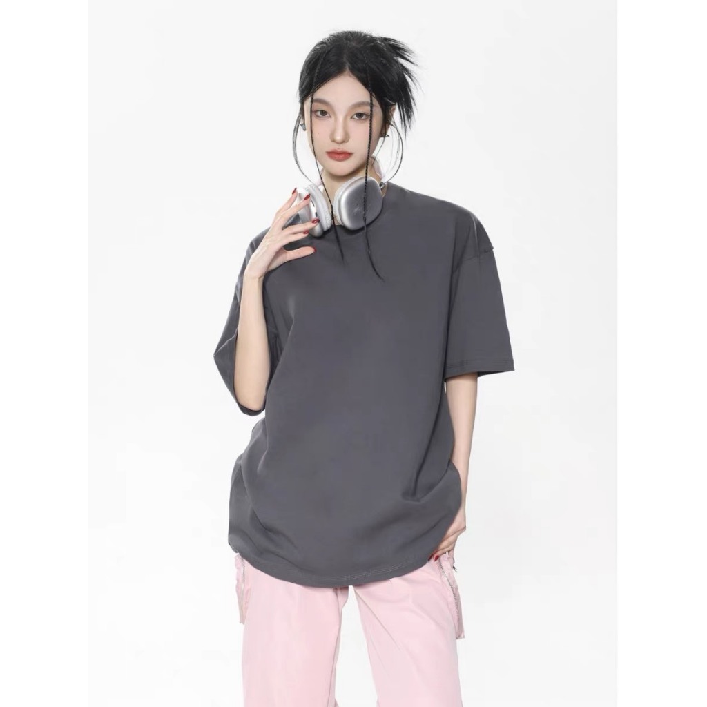 ÁO THUN TRƠN UNISEX NAM NỮ TONE MÀU HOTTREND 2024 OVERSIZE<75KG AT0201