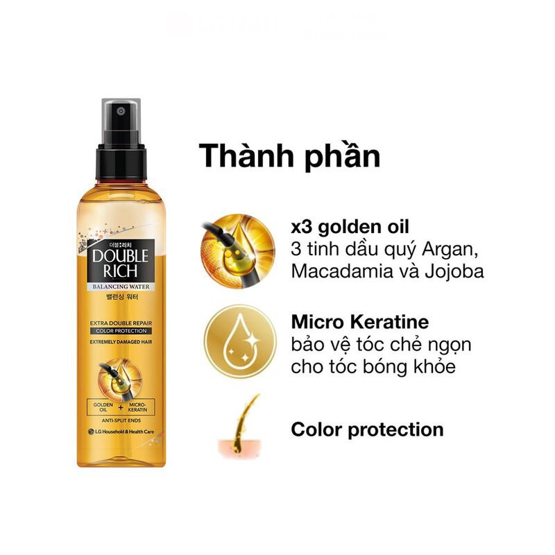 Nước Dưỡng Tóc Double Rich Chuyên Sâu Balancing Water Double Repair 120/250ml