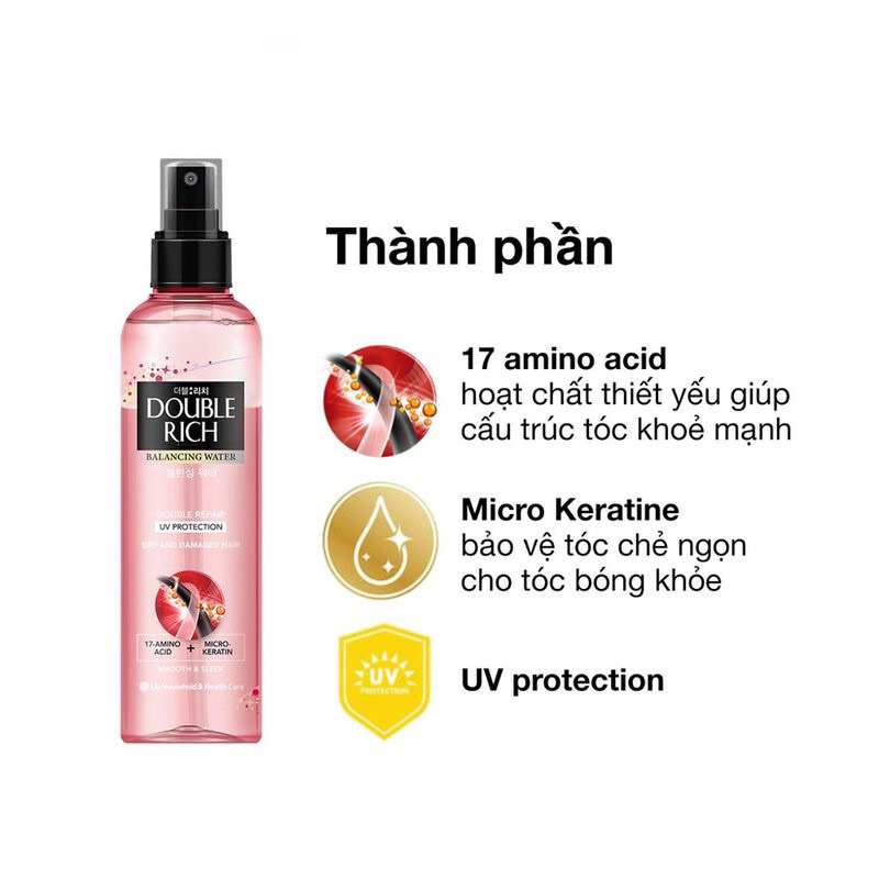 Nước Dưỡng Tóc Double Rich Chuyên Sâu Balancing Water Double Repair 120/250ml