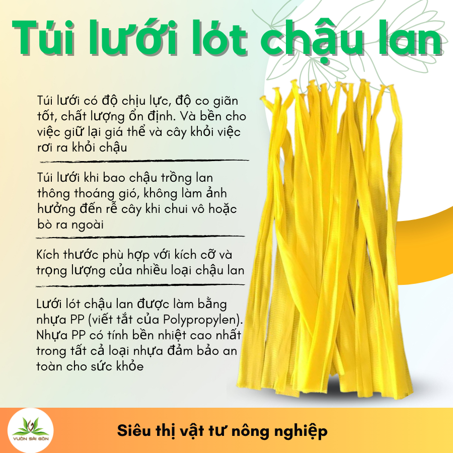 Túi lưới lót chậu lan 3