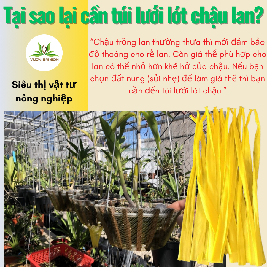 Túi lưới lót chậu lan 5