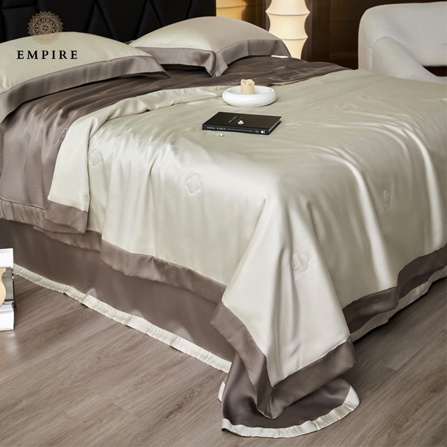 Bộ chăn ga gối nệm đệm Tencel 140s chăn chần lông vũ cao cấp EMPIRE siêu thoáng mát - EMPIRE | Bedding & Decor
