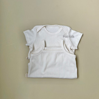 ( Ảnh thật )Set  body trắng chất liệu cotton nhún hàn,100% cotton mát ,thấm hút tốt