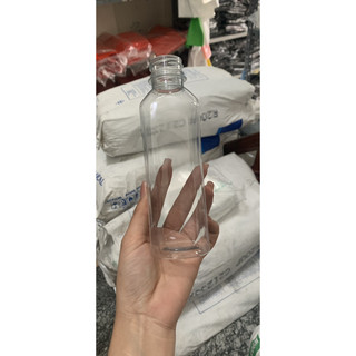 combo 200chai nhựa vuông 350ml đựng trà sữa, cà phê kèm nắp