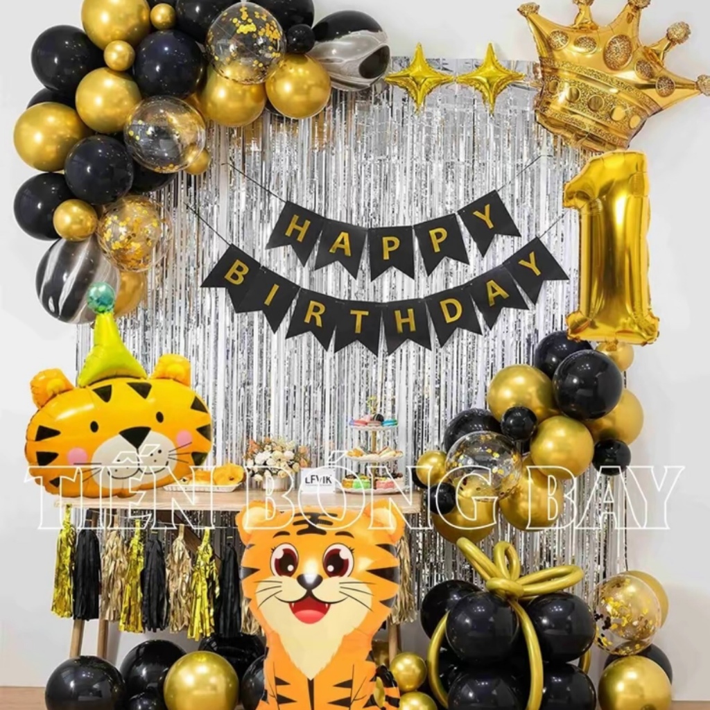 Bóng Bay Trang Trí Sinh Nhật Set Rèm Hổ Đứng - Tiến Bóng Bay
