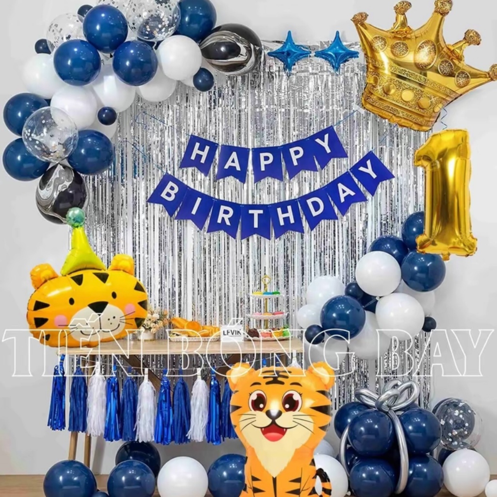 Bóng Bay Trang Trí Sinh Nhật Set Rèm Hổ Đứng - Tiến Bóng Bay