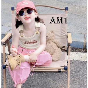 Áo croptop khóa móc TB439 TN440 Quần dài cho bé gái - Quần thô túi hộp sành điệu cho bé gái TB422 TN423