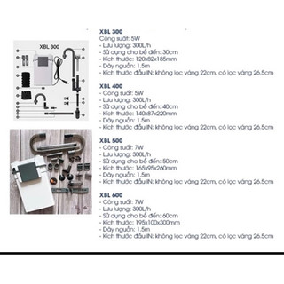 MÁY LỌC TREO cao cấp Xiaoli SUNSUN kết hợp Lọc Váng XBL 400 | XBL 500 | XBL 600