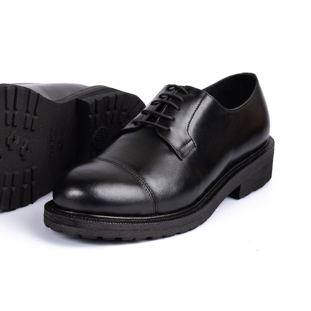 Ảnh Giày Tây  CLUBMAN DERBY Đế Cao 4cm - DB24 - Da Bò Ý Lót Trong Da Bò Mộc - Thương hiệu Be Classy 1