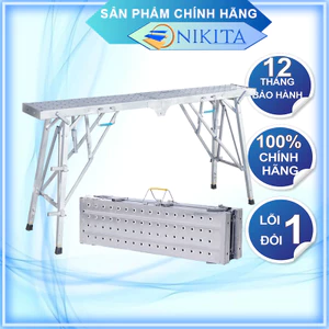 Giàn giáo gấp gọn di động, khung kim loại bền chắc, chính hãng Nikita