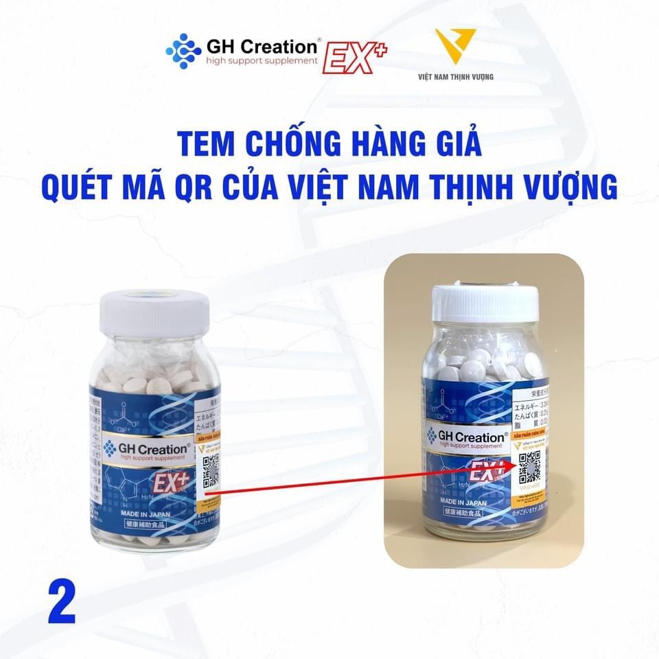 Ảnh Viên uống hỗ trợ tăng chiều cao GH Creation EX+ Nhật Bản 270 viên 2