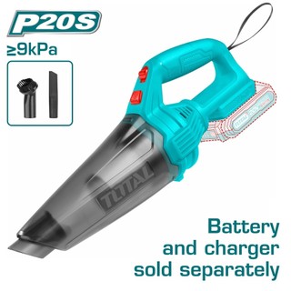 TOTAL Máy hút bụi 0.5L dùng pin 20V kèm pin sạc TVLI201261 / TVLI20126
