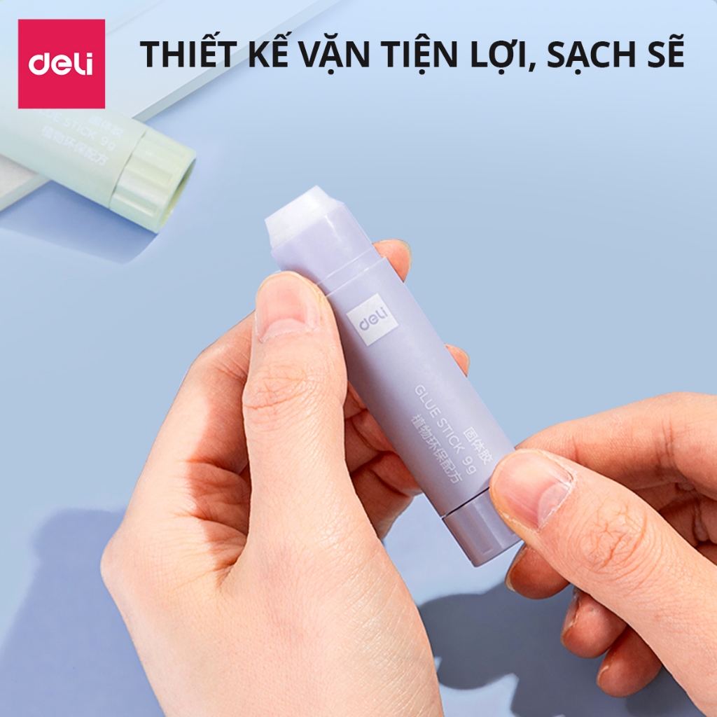 Hồ Khô Keo Dán Giấy Pastel Deli -Khô Nhanh Siêu Dính Mùi Thơm Nhỏ Gọn Tiện Lợi Học Sinh Làm Thủ Công