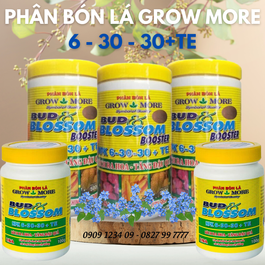 Phân bón lá Grow More 6 30 30+TE ( 100gr và 500gr) 5
