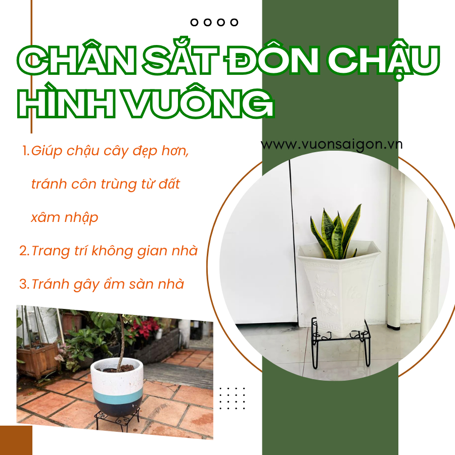 Chân đôn ( Đế lót) kê chậu cây 20x20, 25x25 3