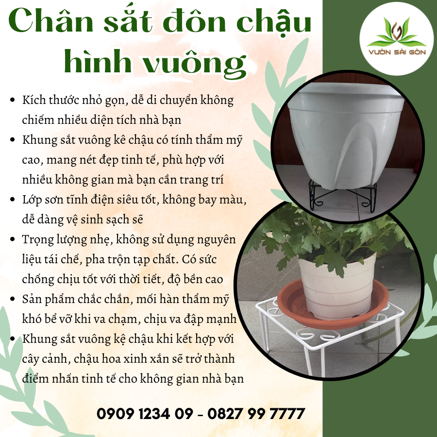 Chân đôn ( Đế lót) kê chậu cây 20x20, 25x25 2
