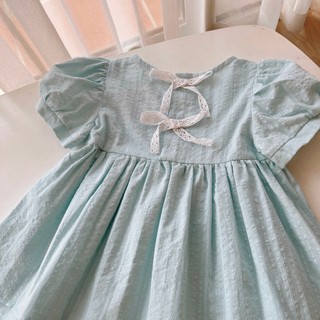 Váy bé gái thêu Sóc Vintage 1-8 tuổi (9-33kg) N0092