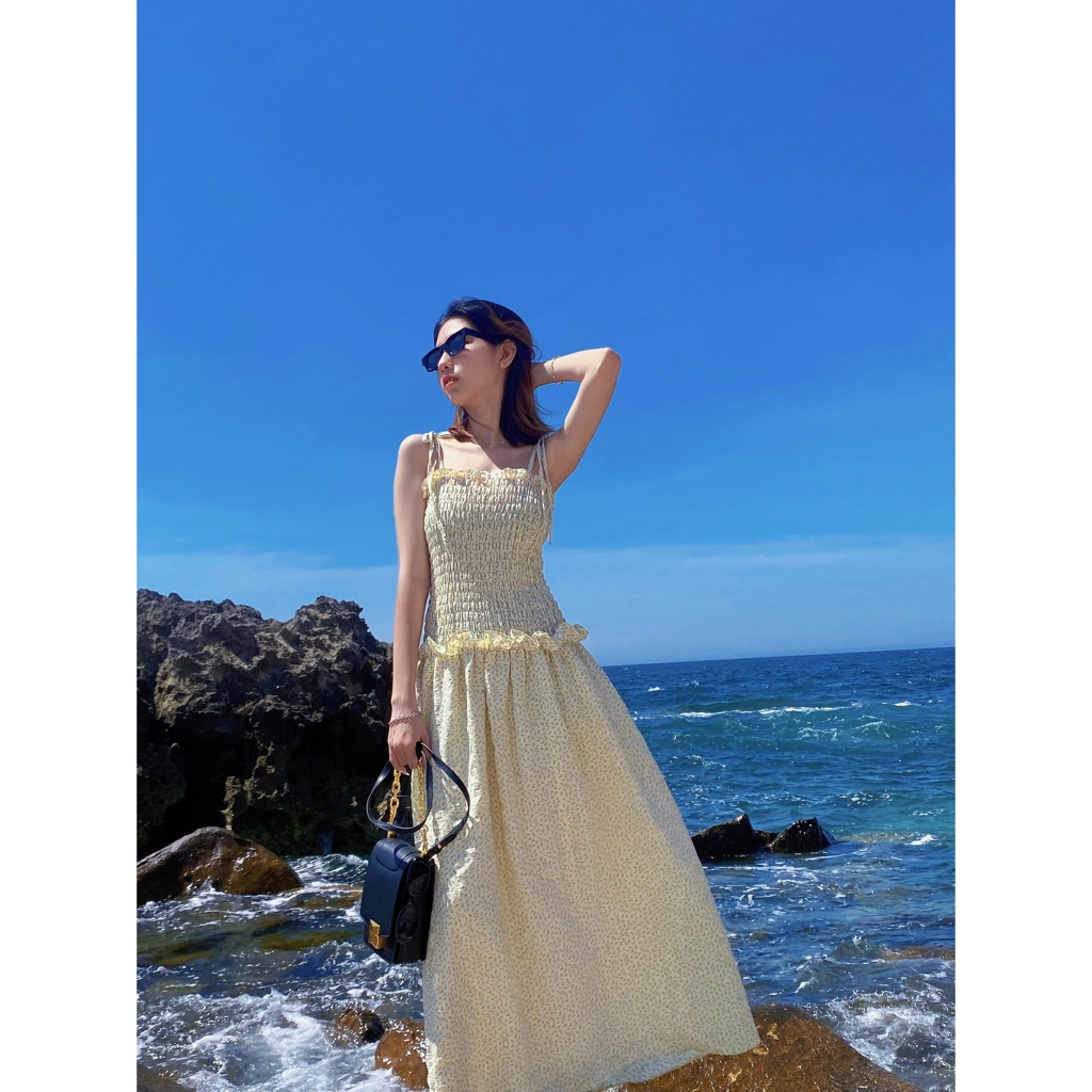 Đầm hai dây dáng dài hoa nhí _ April6 Clothing