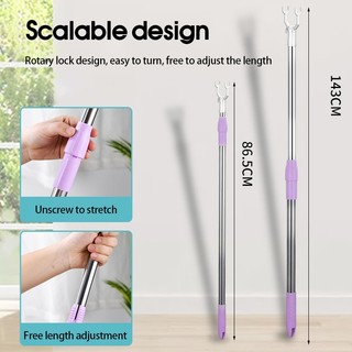 Cây Phơi Quần Áo Bằng Inox Kéo Dài 1,5m Cây Gậy Lấy Đồ Trên Cao Có Thể Kéo Dài Xếp Gọn,  Gậy Lấy Đồ Trên Cao Có Thể Kéo
