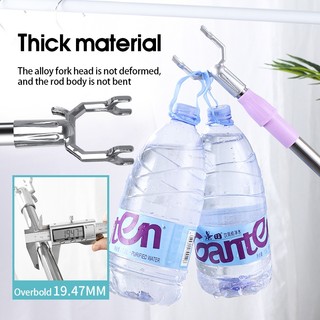 Cây Phơi Quần Áo Bằng Inox Kéo Dài 1,5m Cây Gậy Lấy Đồ Trên Cao Có Thể Kéo Dài Xếp Gọn,  Gậy Lấy Đồ Trên Cao Có Thể Kéo