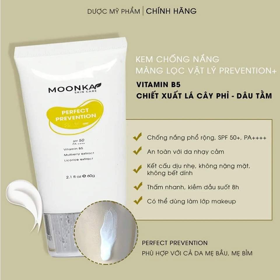 Kem Chống Nắng 2 Trong 1 Chiết Xuất Dâu Tằm Moonka