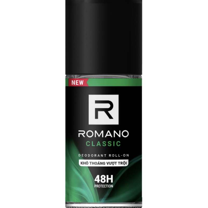 Lăn khử mùi nam kháng khuẩn & khô thoáng cả ngày Romano 50ml