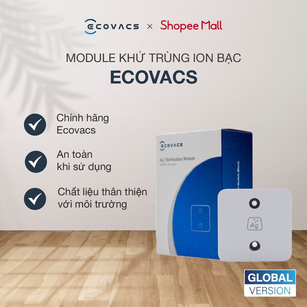 Module khử trùng ion bạc Ecovacs chính hãng dành cho X2 Omni/ X1 Omni ...