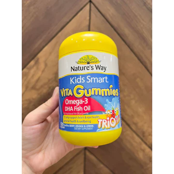 Kẹo bổ sung Omega-3, Dầu cá và DHA cho bé Natures Way Kids Smart Vita Gummies Omega-3, 60 viên