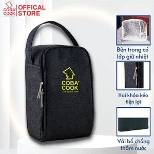 Túi đựng hộp cơm COBA'COOK 3 hộp 400 ml Giấy bạc giữ nhiệt và 2 khóa kéo tiện dụng-CBL