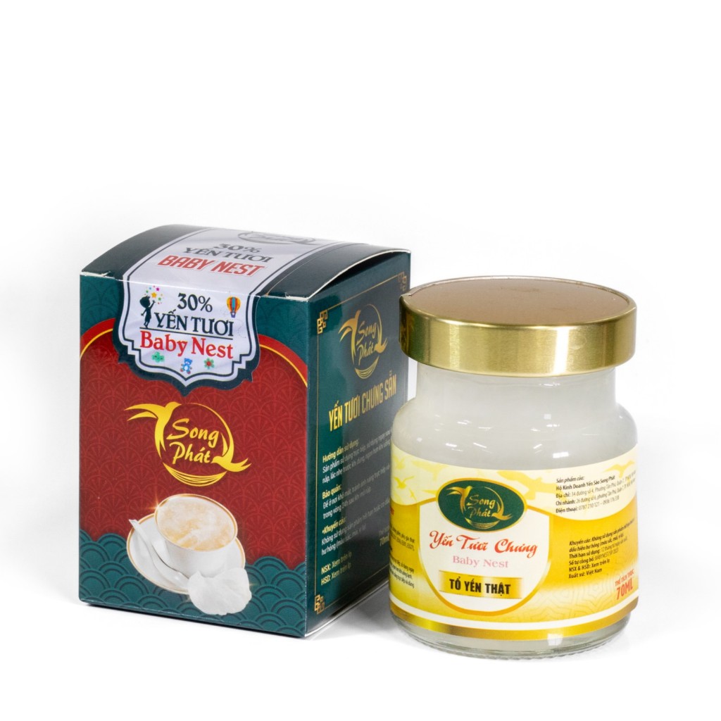 Thùng 40 hũ Yến sào các vị Song Phát 70ml