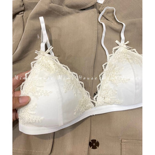 Set đồ lót ren cao cấp sexy tone trắng - Handmade by Mimi house