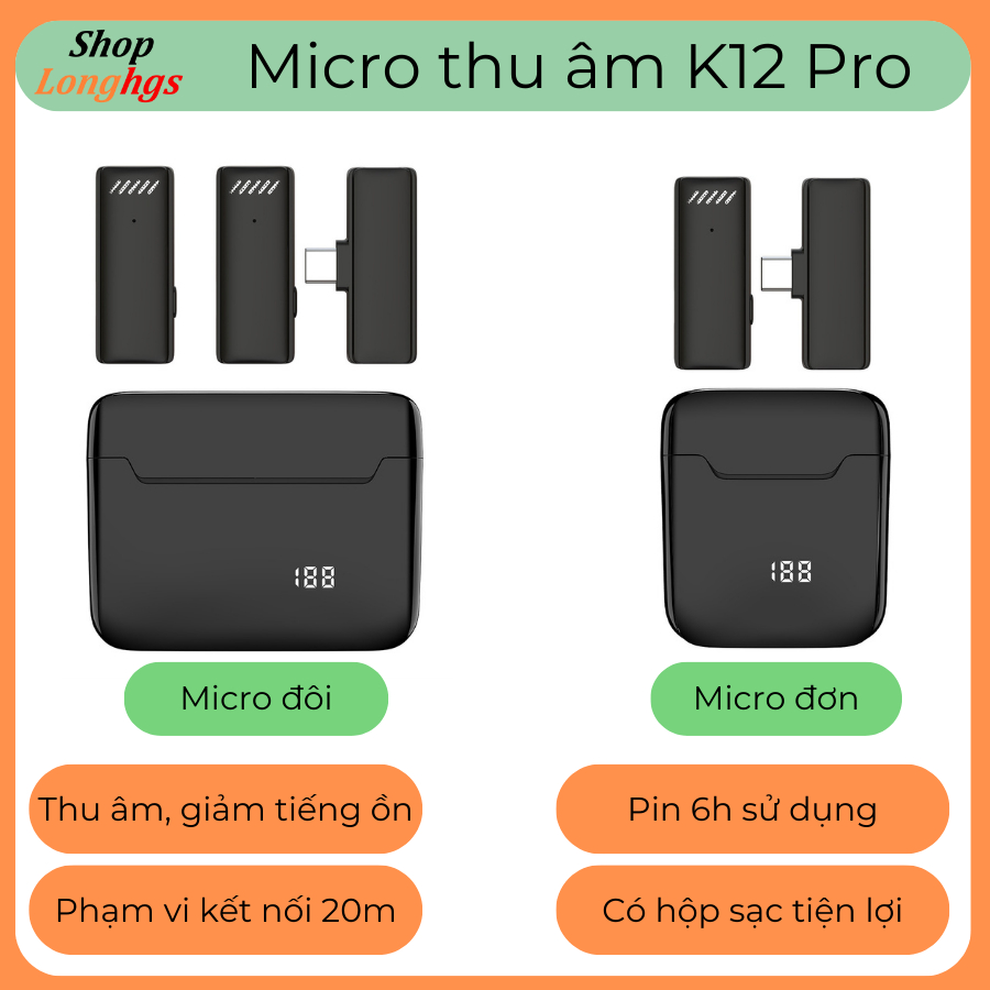 Micro Thu Âm K12 Cải Thiện Chất Lượng Âm Thanh. Lọc Tạp Âm, Giảm Tiếng ...